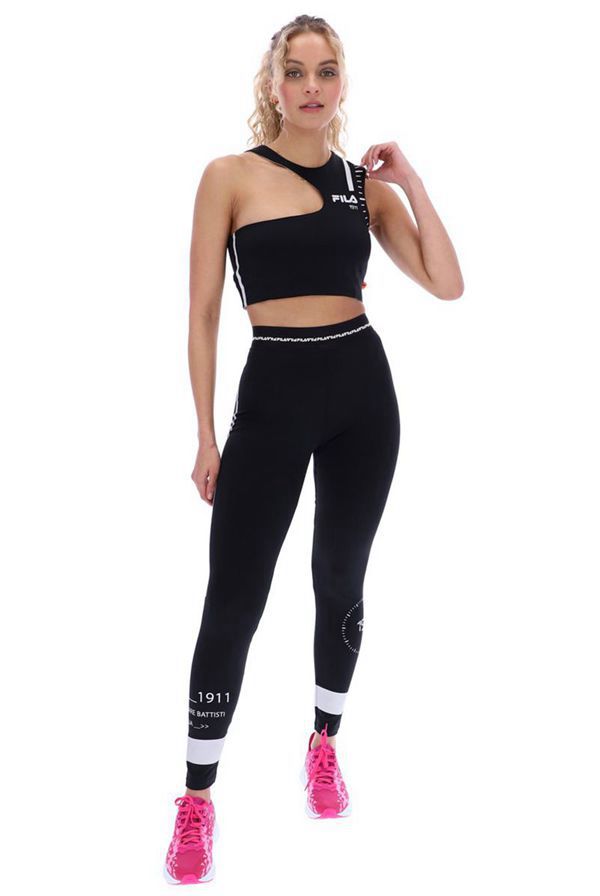 Fila Pam Digit Entry Women's Leggings - Black,NZ 508-93718